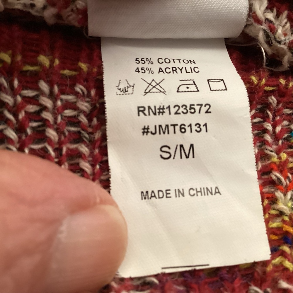Aztec Southwestern Red and Gray Women's Hooded Cardigan Duster Northern Angel - Picture 10 of 13